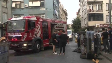 Kadıköy’de iki araç böyle çarpıştı: 1 yaralı
