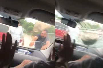 Kadın avukat ve eşine taşlı bıçaklı saldırı kamerada