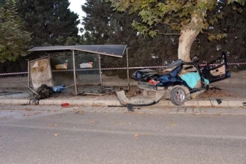 Kahramanmaraş'ta, ağaca çarpan otomobilin sürücüsü öldü 