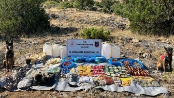 Kahramanmaraş'ta teröristlerin kullandığı depo ve yaşam malzemeleri bulundu