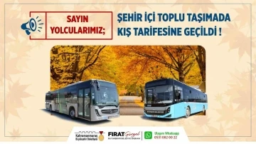 Kahramanmaraş toplu taşımada kış tarifesine geçti
