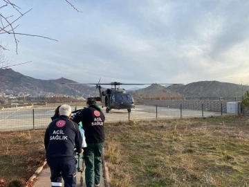 Kalp hastası vatandaşın yardımına jandarma helikopteri yetişti
