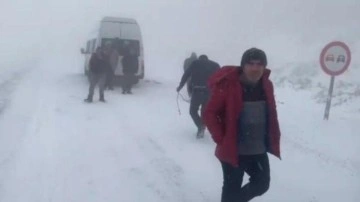 Karabet Geçidi&rsquo;nde yoğun kar yağışı