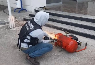 Kargoyla gelen kompresör makinesi görünümlü hava tüpünden uyuşturucu çıktı