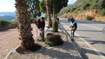 Kaş’ta peyzaj çalışmalarında 4 bin 625 bitki dikildi
