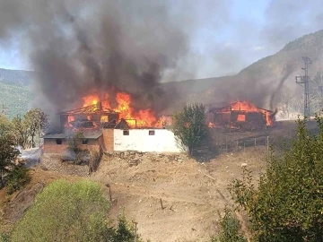 Kastamonu’da köy yangını: 7 ev, 3 samanlık alevlere teslim oldu
