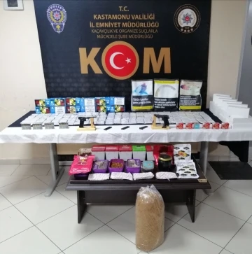 Kastamonu’da polis ekiplerinden kaçak tütün operasyonu
