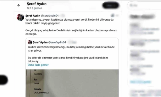 Kaymakam Aydın: &quot;Vatandaşımız, ziyaret isteğimize olumsuz cevap verdi&quot;
