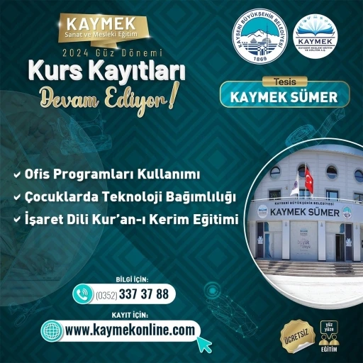 KAYMEK’ten güz dönemine özel kurs seçenekleri
