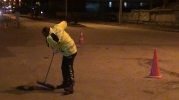 Kaza sonrası trafik polislerinden örnek davranış
