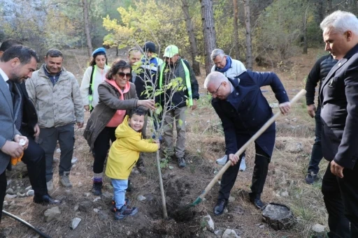 Kazdağları’nda Atatürk’ün anısına fidanlar toprakla buluştu
