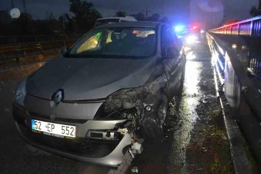 Kediye çarpmamak için bariyerlere çarptı: 2 yaralı
