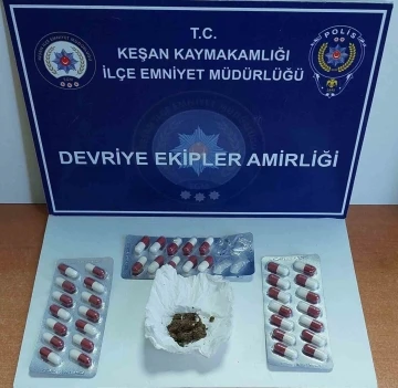 Keşan’da sentetik ecza ve uyuşturucu ele geçirildi
