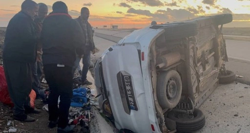 Kilis’te takla atan otomobilde can pazarı: 5 yaralı