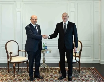KKTC Cumhurbaşkanı Tatar, Azerbaycan Cumhurbaşkanı Aliyev ile görüştü
