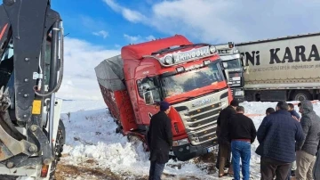 Kontrolden çıkan tır, kamyonla çarpıştı
