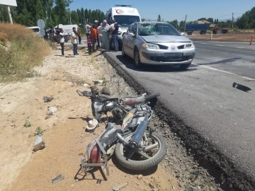 Konya’da otomobil ile motosiklet çarpıştı: 1 yaralı
