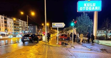 Konya’da otomobil motosiklete çarptı: 1 yaralı
