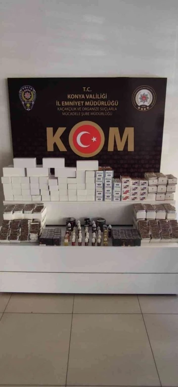 Konya polisinden kaçak sigara operasyonu: 1 gözaltı
