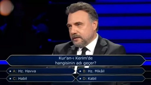 Kur'an-ı Kerim'de hangisinin adı geçer? Kim Milyoner Olmak İster final sorusu doğru şık ne