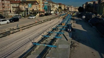 Kuruçeşme tramvayındaki kirişler tamamlandı, sıra raylara geldi
