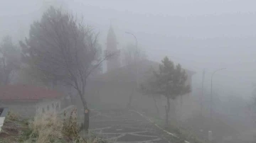 Kütahya’da yoğun sis, görüş mesafesi yer yer 30 metreye kadar düştü
