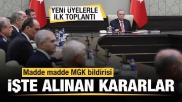 Madde madde MGK bildirisi! İşte alınan kararlar