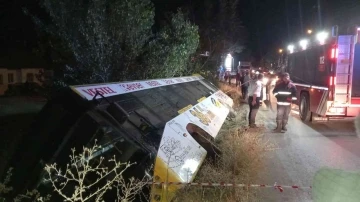 Malatya’da yolcu otobüsü yan yattı: 4 yaralı
