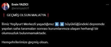 Malatya Valisi Yazıcı: &quot;Herhangi bir olumsuzluk bulunmamaktadır&quot;
