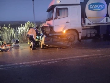 Malkara’da otomobil ile kamyon çarpıştı: 1 ölü
