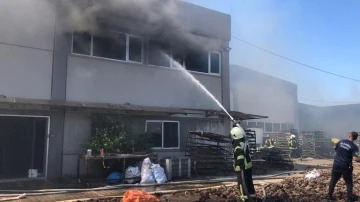 Manisa’da fabrika yangını
