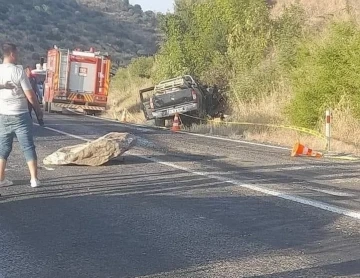 Manisa’da kamyonetin üzerine kaya düştü: 1 ölü, 3 yaralı
