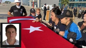 Mardin'deki kazada şehit olan polisi memuru, Çanakkale'de toprağa verildi