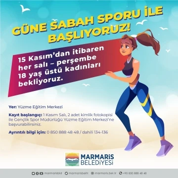 Marmaris’te sabah sporları başlıyor
