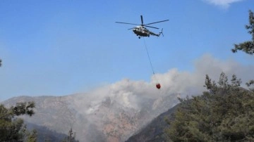 Marmaris'teki yangını söndürmeye giden helikopter düştü: 2 ölü 5 yaralı