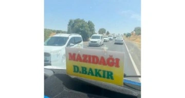 Mazıdağı’nda YKS sonrası kilometrelerce araç kuyruğu oluştu