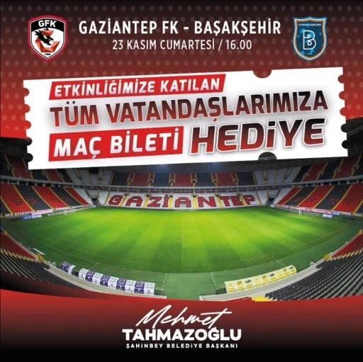 Mehmet Tahmazoğlu’ndan Jest: Gaziantep FK Etkinliğine Katılanlara Maç Bileti Hediye