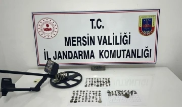 Mersin’de Roma dönemine ait 108 adet sikke ele geçirildi
