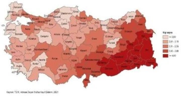 Mersin’de ortalama hane halkı büyüklüğü 3,20 kişi