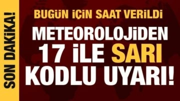 Meteoroloji'den 17 il için 'sarı kodlu' uyarı: Sağanak yağışa dikkat!