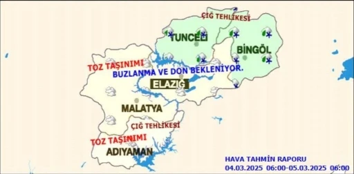 Meteorolojiden çığ, buzlanma ve toz taşınımı uyarısı
