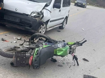 Milas’ta otomobil ile motosiklet çarpıştı: 1 yaralı
