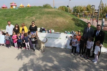 Minikler, Dünya Kız Çocukları Günü için duvarları boyadı
