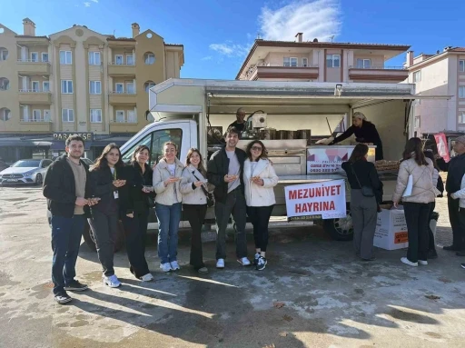 MSKÜ Tıp Fakültesi öğrencisinden mezuniyet lokması
