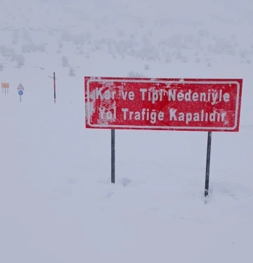 Muş-Kulp karayolu kar ve tipi nedeniyle ulaşıma kapatıldı
