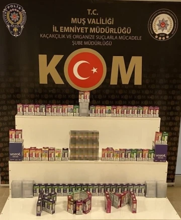 Muş’ta gümrük kaçağı sigara ele geçirildi
