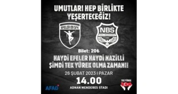 Nazilli Belediyespor ve Efeler 09 SFK depremzedeler için karşılaşacak