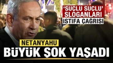 Netanyahu'yu şoke eden protesto! İstifa çağrısı! 'Suçlu, suçlu' sloganları