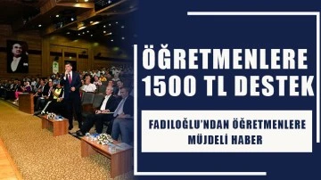 Öğretmenlere 1500 TL destek