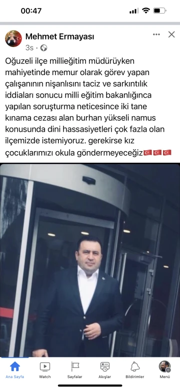 Oğuzeli’ni karıştıran taciz iddiası!..